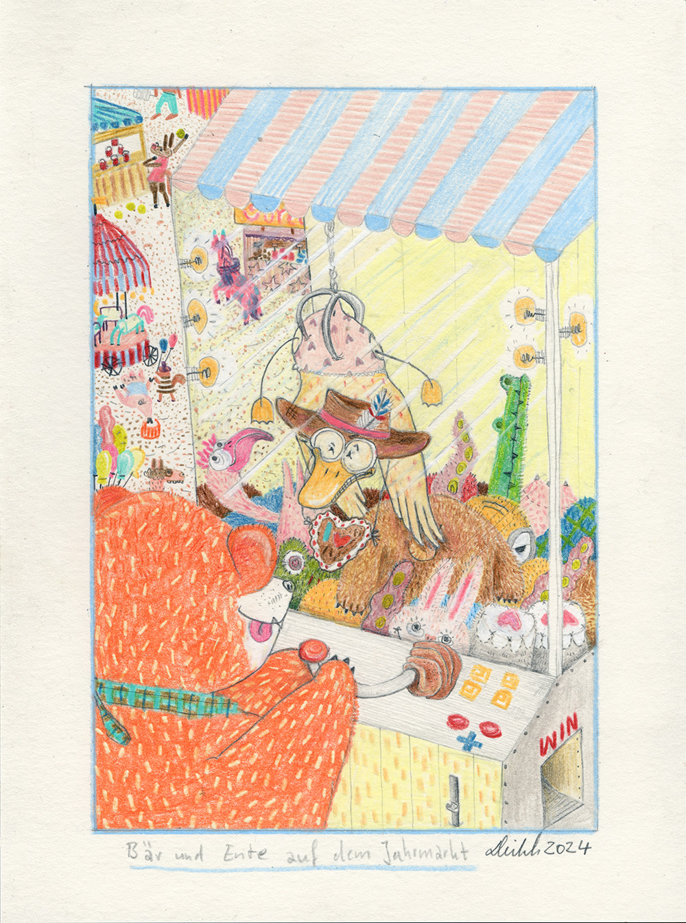 Illustration | Zeichnung in Bleistift und Buntstift auf Papier