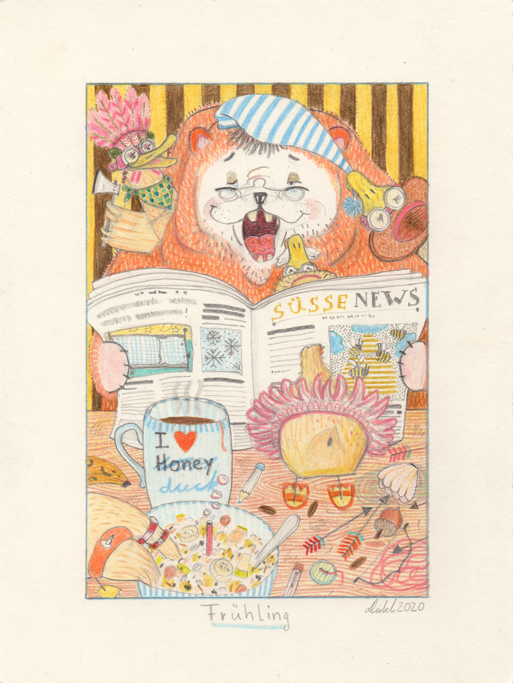 Illustration | Zeichnung | Bleisitft und Buntstift auf Papier